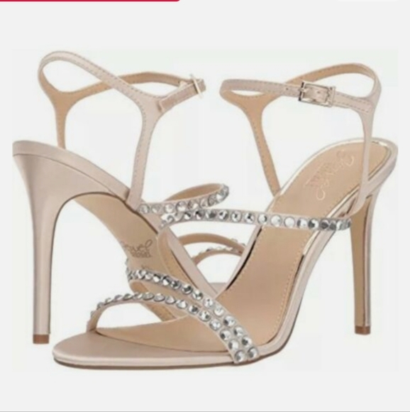 Jewel by Badgley Mischka Marimba Satin Sandal - Picture 4 of 7